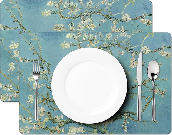 Set de table - Van Gogh - Blossom - Maîtres anciens - Vincent van Gogh - 45x30 cm - 6 pièces - Résistant à la chaleur - Antidérapant - Pad - Amovible