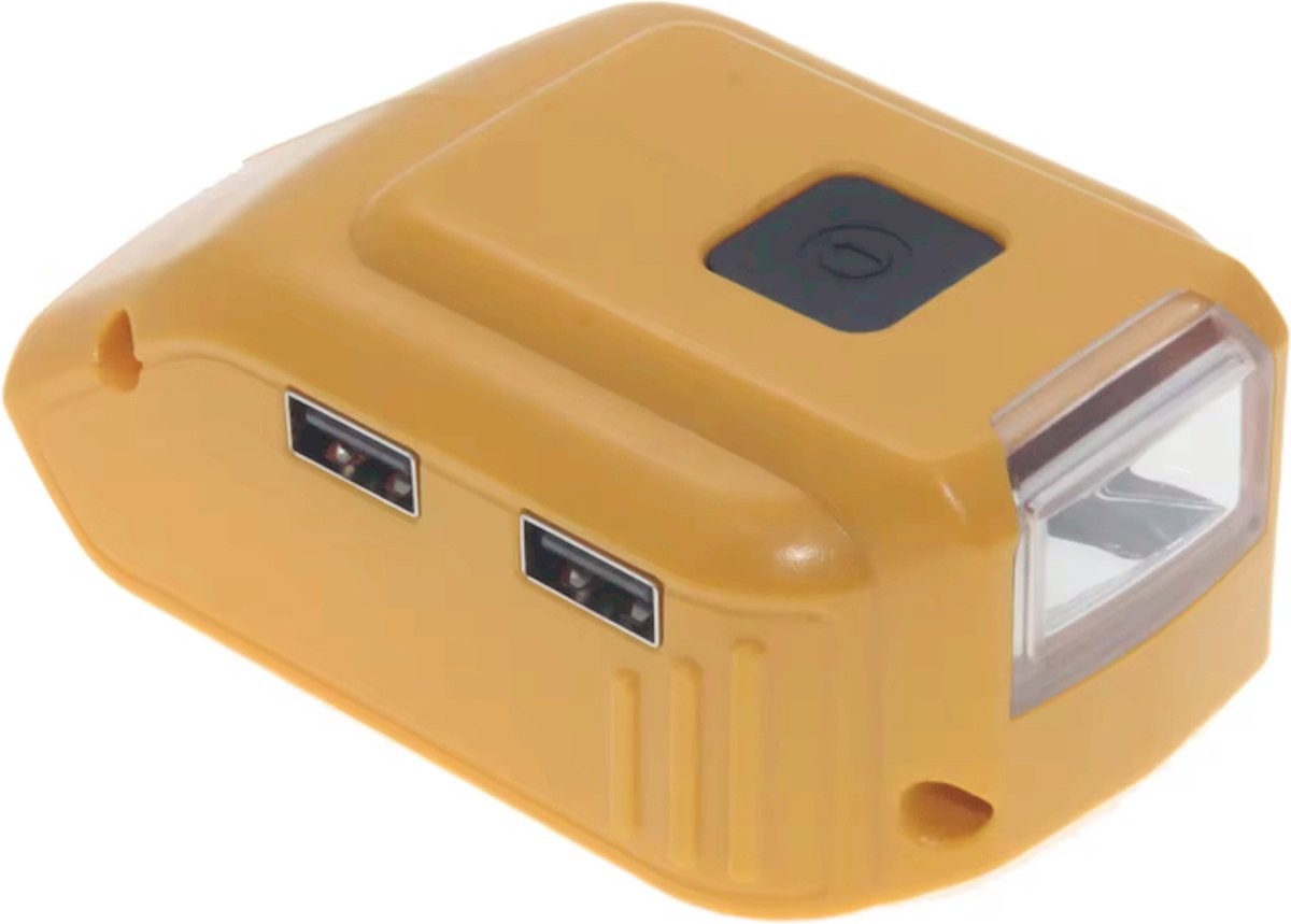 DCB090 Batterij USB-adapter oplaadconverter, geschikt voor DeWalt met LED licht