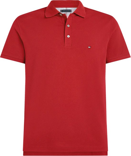 Tommy Hilfiger - Heren Polo SS 1985 Regular Polo - Rood - Maat M