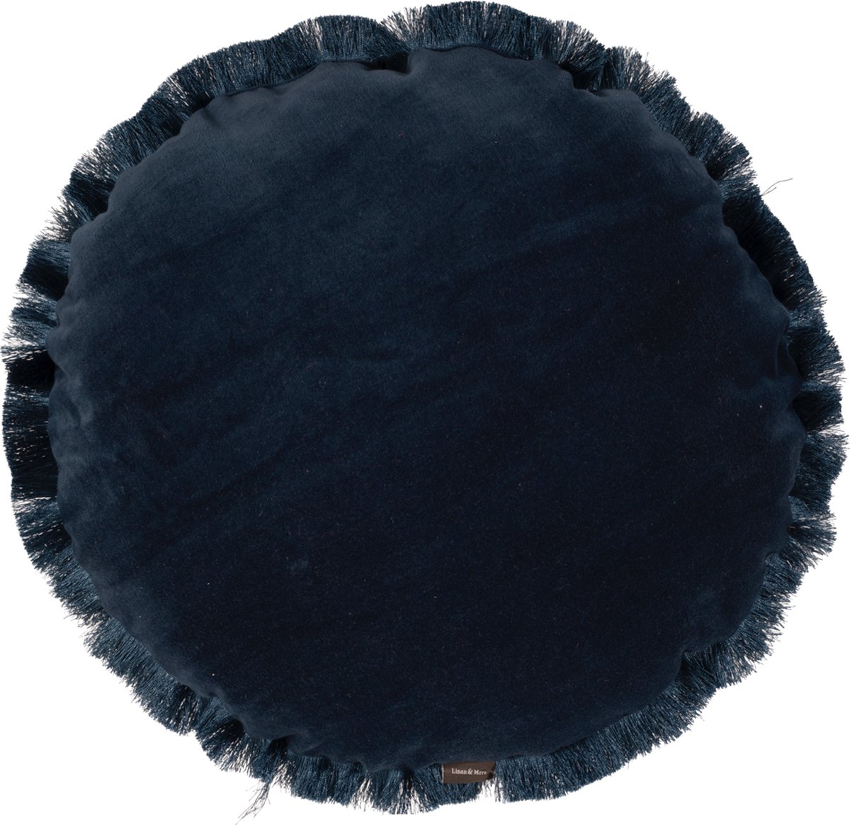 Mars & More Melody Fringes kussen blauw dia 45cm