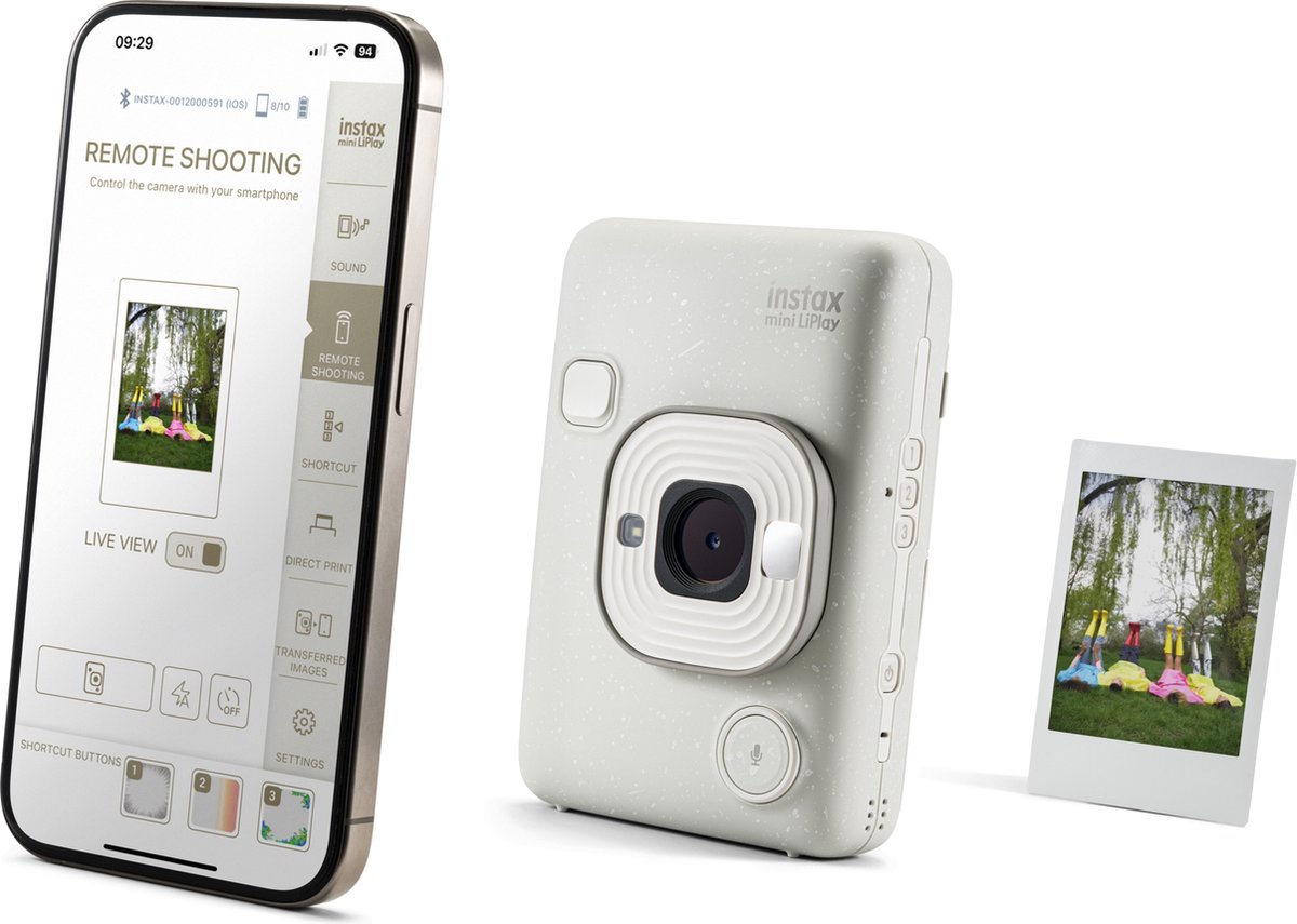 FUJIFILM instax mini LiPlay - Hybride Instant Camera Wit