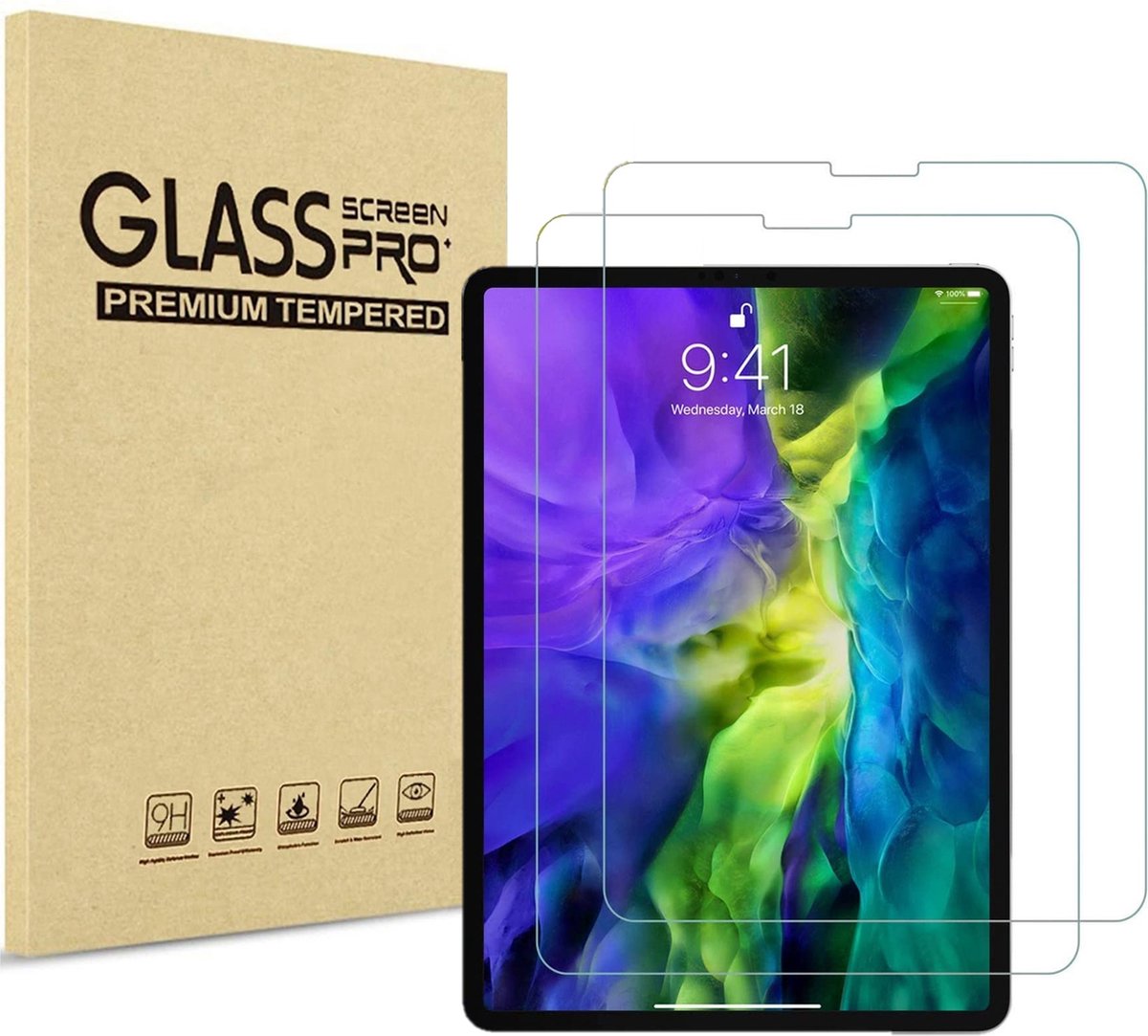 Screenprotector voor iPad Pro 2020 (11 Inches) - 2 stuks Beschermglas van glas Transparante glazen schermbeschermfolie
