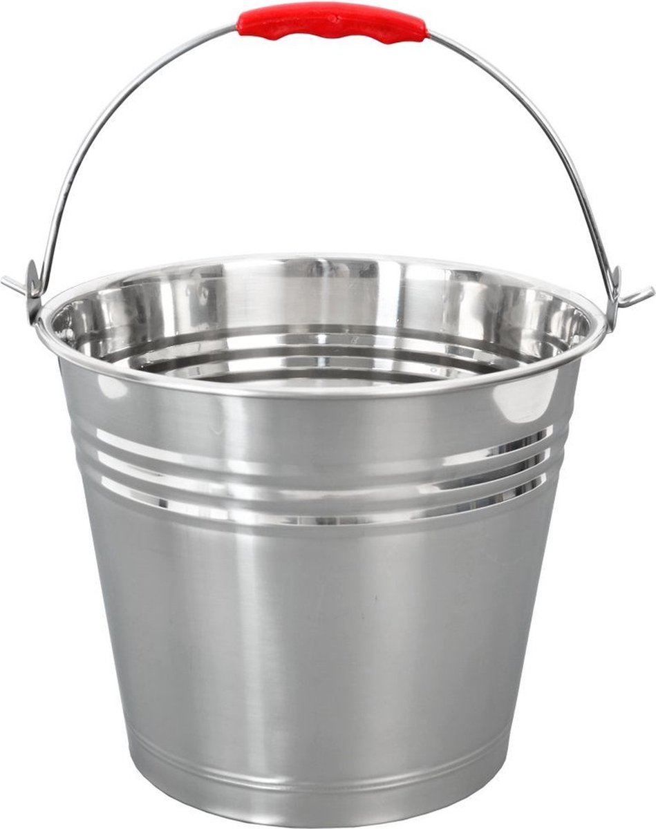 Goedkoopste Emmer voor Voedsel Roestvrij Staal 14 l - Voedselemmer - Keukenemmer - Melkemmer