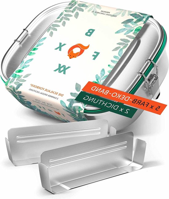 Tatonka Roestvrijstalen broodtrommel, lunchbox, 2, 800 ml, lock