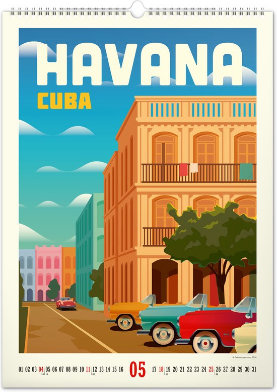 Travel posters World Cities Kalender 2025 bol