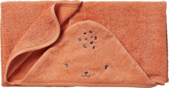 Vertbaudet Cape de bain / Serviette à capuche Bébé et Enfant, avec coton recyclé