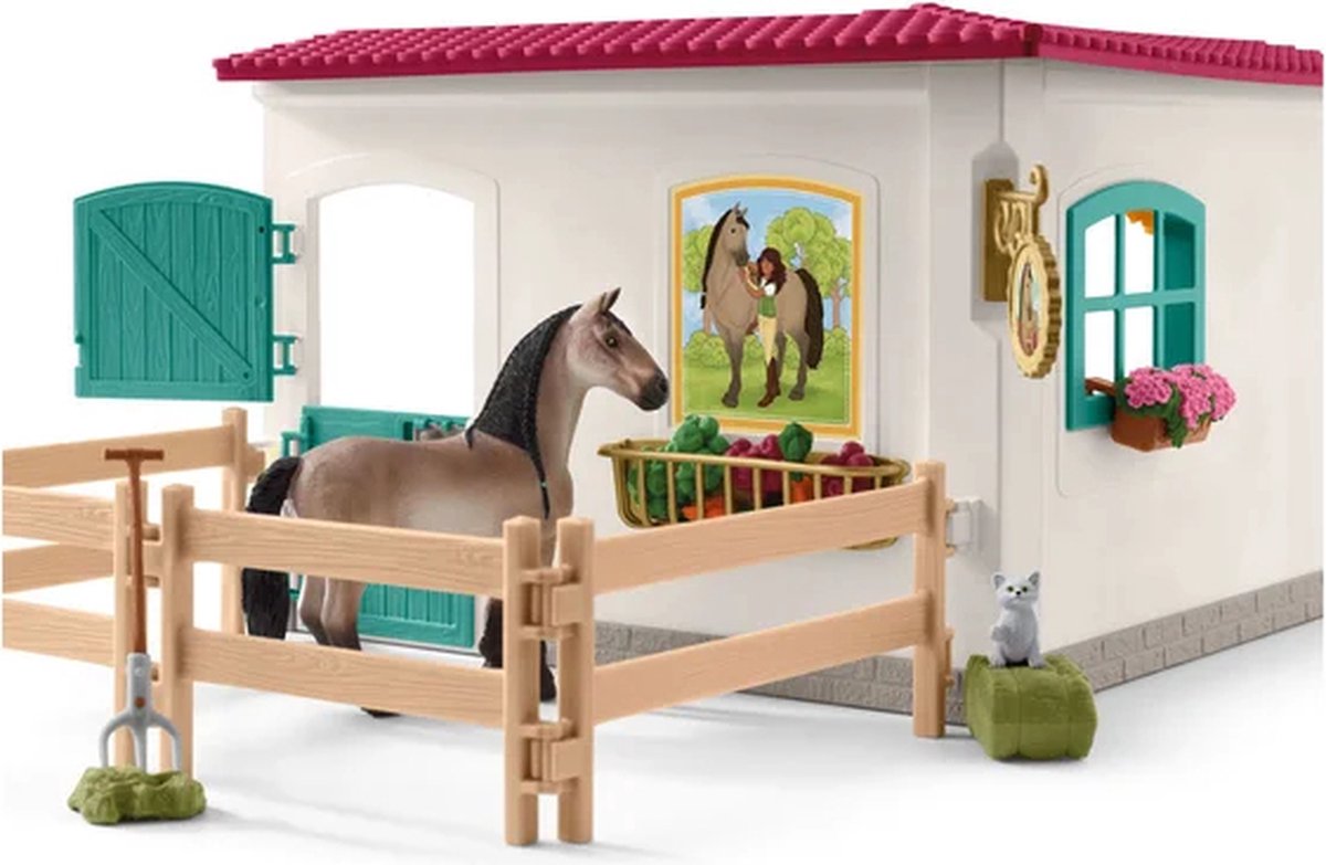 Schleich HORSE CLUB Zadelkamer- Beweegbaar Figuurtje - Afneembaar Zadel & Hoofdstel - Paarden Speelgoed - Kinderspeelgoed - 42591 — afbeelding 13
