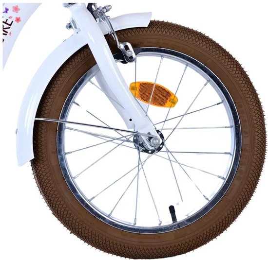 Volare Blossom Kinderfiets - Meisjes - 16 inch - Wit - Twee Handremmen van Volare — afbeelding 3
