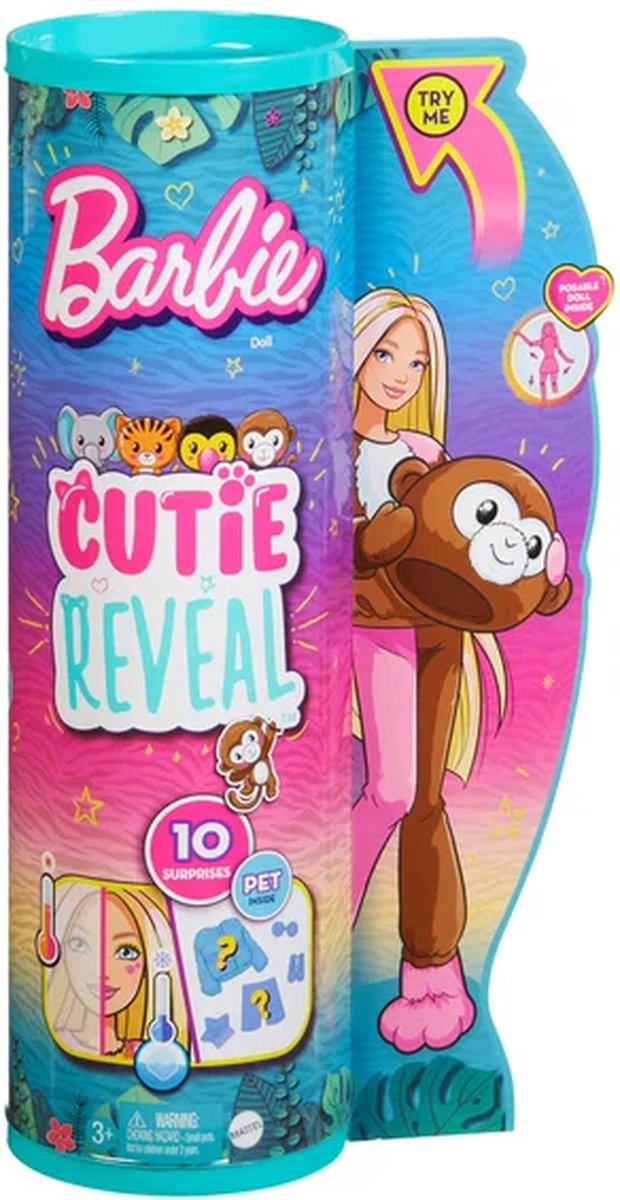 Barbie Cutie Reveal Jungle - Barbiepop - Aap met verrassingsaccessoires — afbeelding 9