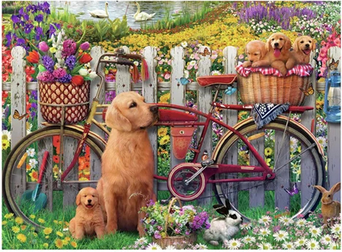 Ravensburger puzzel honden tuin - legpuzzel 500 stukjes dieren. — afbeelding 4