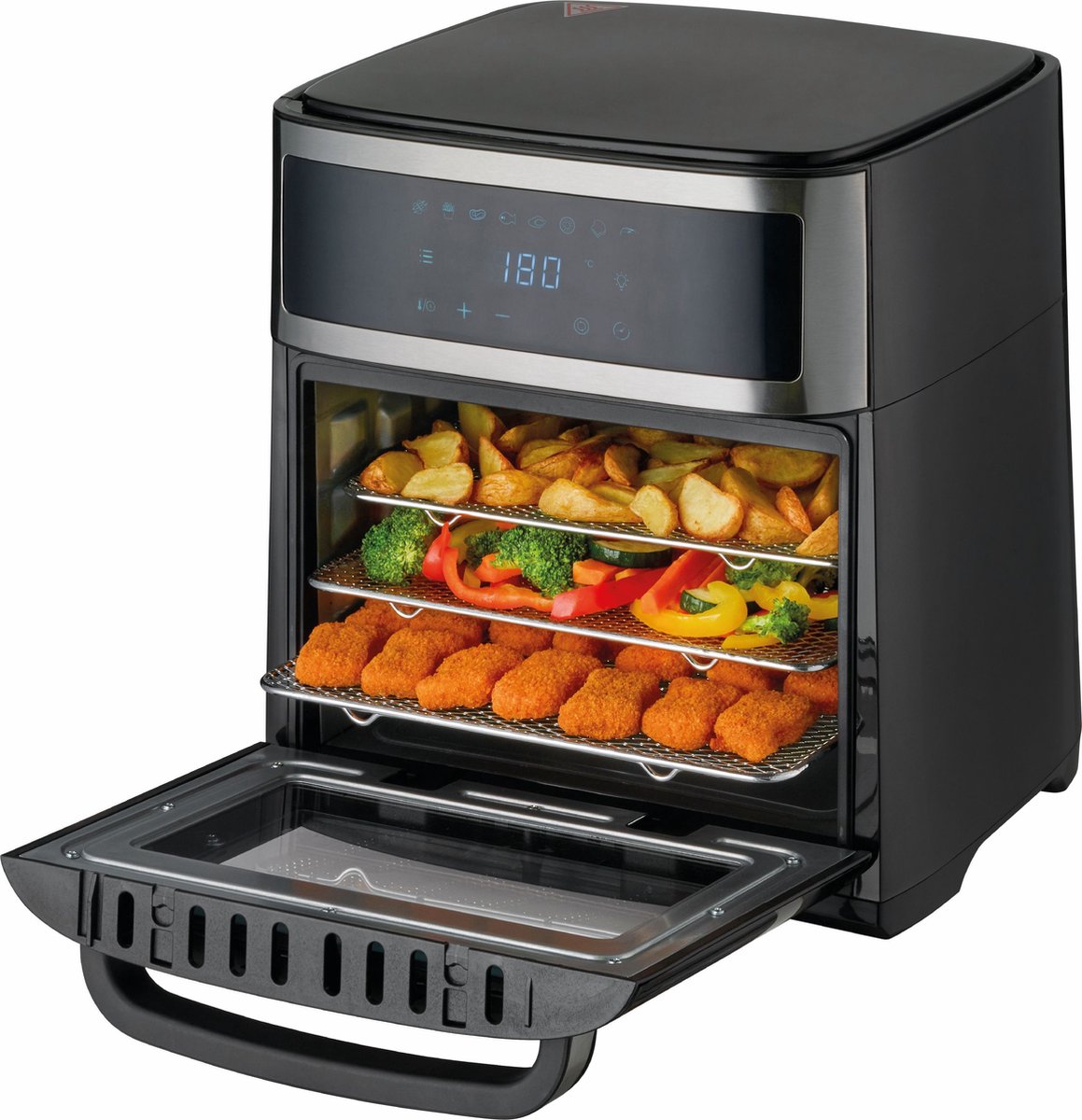 TZS First Austria 5053-5 Heteluchtfriteuse - Airfryer XXL - 13L - Zwart