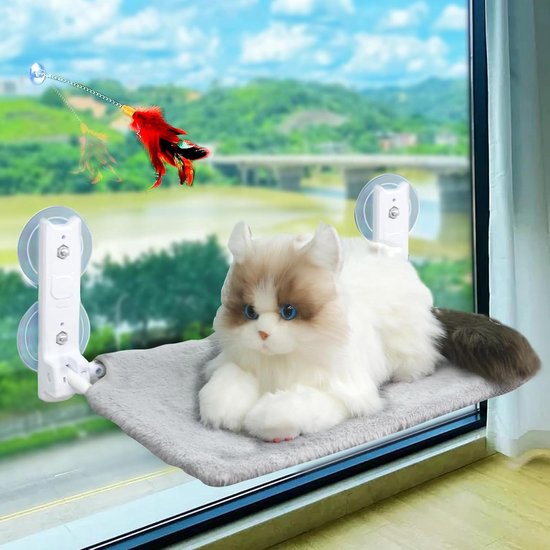 Qoods Kattenhangmat Macramé - Hangende Kattenmand Raam Of Radiator Kattenbed Poezenmand