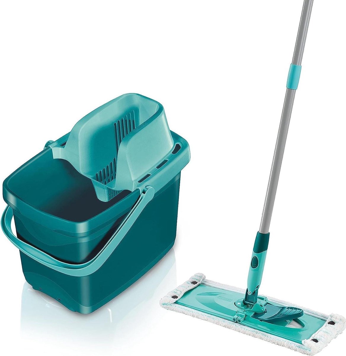 Goedkoopste Set Combi XL micro duo - wisser met rugvriendelijke handgreep - 42 cm wisbreedte - emmer van 12 liter - inclusief 2-vezel wisserovertrek