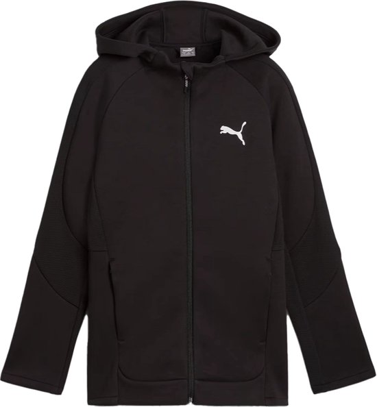 Sweat à capuche Puma evostripe fz dk b en noir.