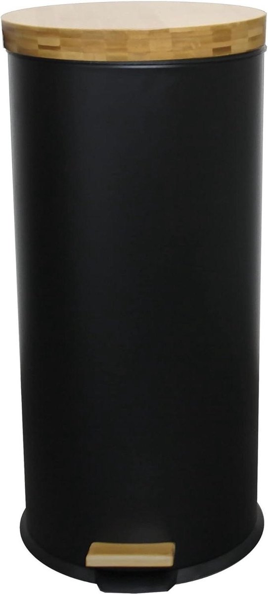 Goedkoopste Poubelle à pédale 30L Noir - Forest Thema Bouwvakkers