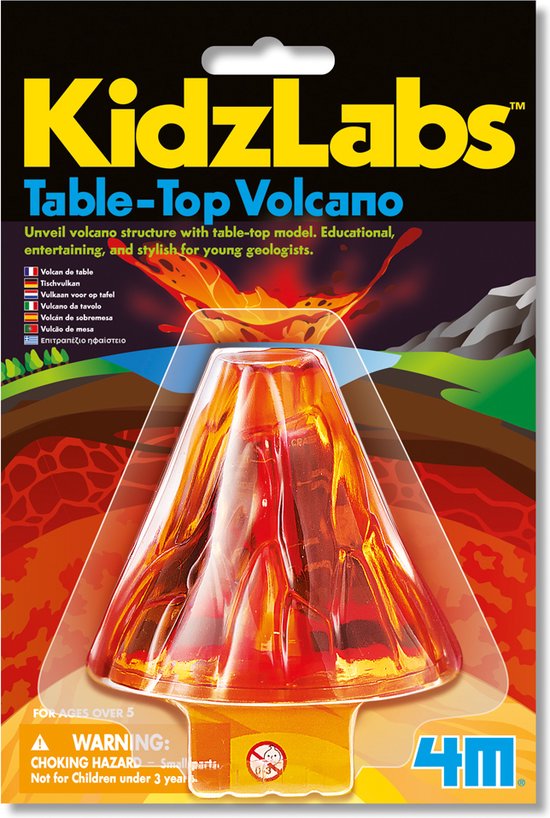 4M Experimenteerset - Creëer Je Tafelblad Vulkaan - Wetenschap en Spel - Geologie - KidzLabs - 5 Jaar