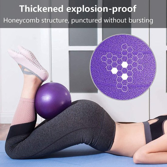 Amoyer 1 x mini-yogabal, pilates, oefenbal, dijen, balans van de basis, bal, fitnessapparaat, 25 cm diameter