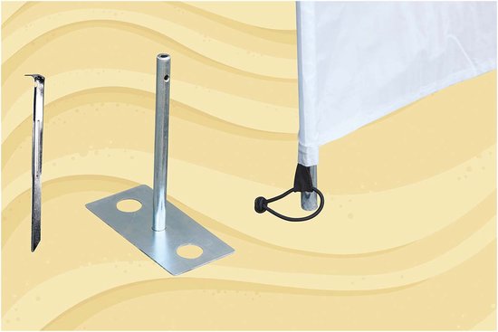 Bo-Camp - Windschermharing - Met plaat - 30 cm - 4 Stuks van Bo-Camp — afbeelding 3