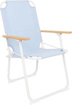 Bol.com Bo-Camp - Pastel - Stoel - Mosset - M - Blauw aanbieding