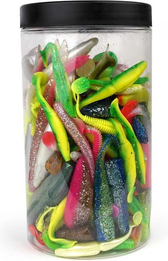 Eurocatch - Softbait Kunstaasset Pot 800g - Assortiment - Kunstaas -Shads - Twisters van Eurocatch — afbeelding 2