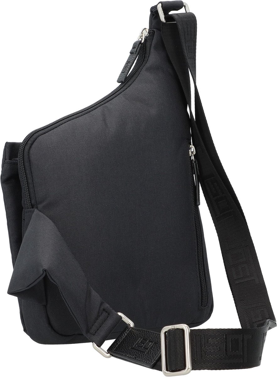 Sac Bandoulière JOST Bergen Noir - 100% Polyester, Réglable, Fermeture éclair - Neuf Avec étiquettes