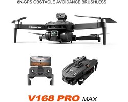 V168 Drone - 8K - 5G - Gps - Professionele - Hd Luchtfotografie - Dual-Camera - 2x 25 minuten vliegtijd - 1 KM bereik - 5GHz Wifi FPV -1 click return- GPS - 8K camera's - 2 batterijen - Zonder Vliegbewijs