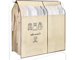 OTraki Kledinghoes 120x150 cm - Ademend Stofdicht met Transparant Venster - Stofbescherming Kledingzak voor Kledingrek en kledingkast Hoes voor kledingrek