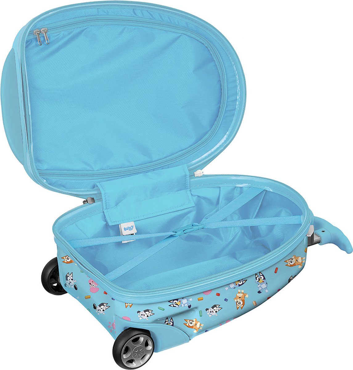 BlueY Kinderkoffer met wieltjes, opvouwbaar, handbagage, koffer, bingo