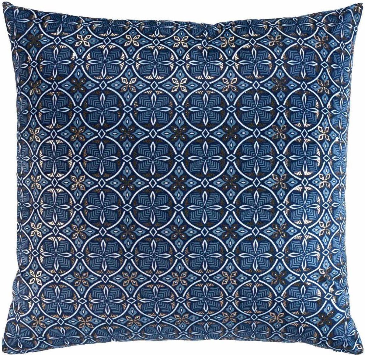 Fluwelen kussenhoes JOAN, art deco print, 60 x 60 cm