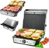 Bol.com TZS First Austria Contactgrill - Elektrische Grill - Zilver - RVS - 2000W aanbieding