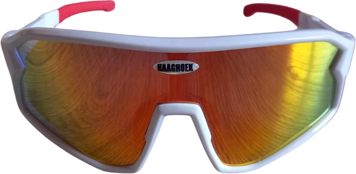 Haaghoek Future Fietsbril – Rood-Wit – Kinderen – UV Bescherming