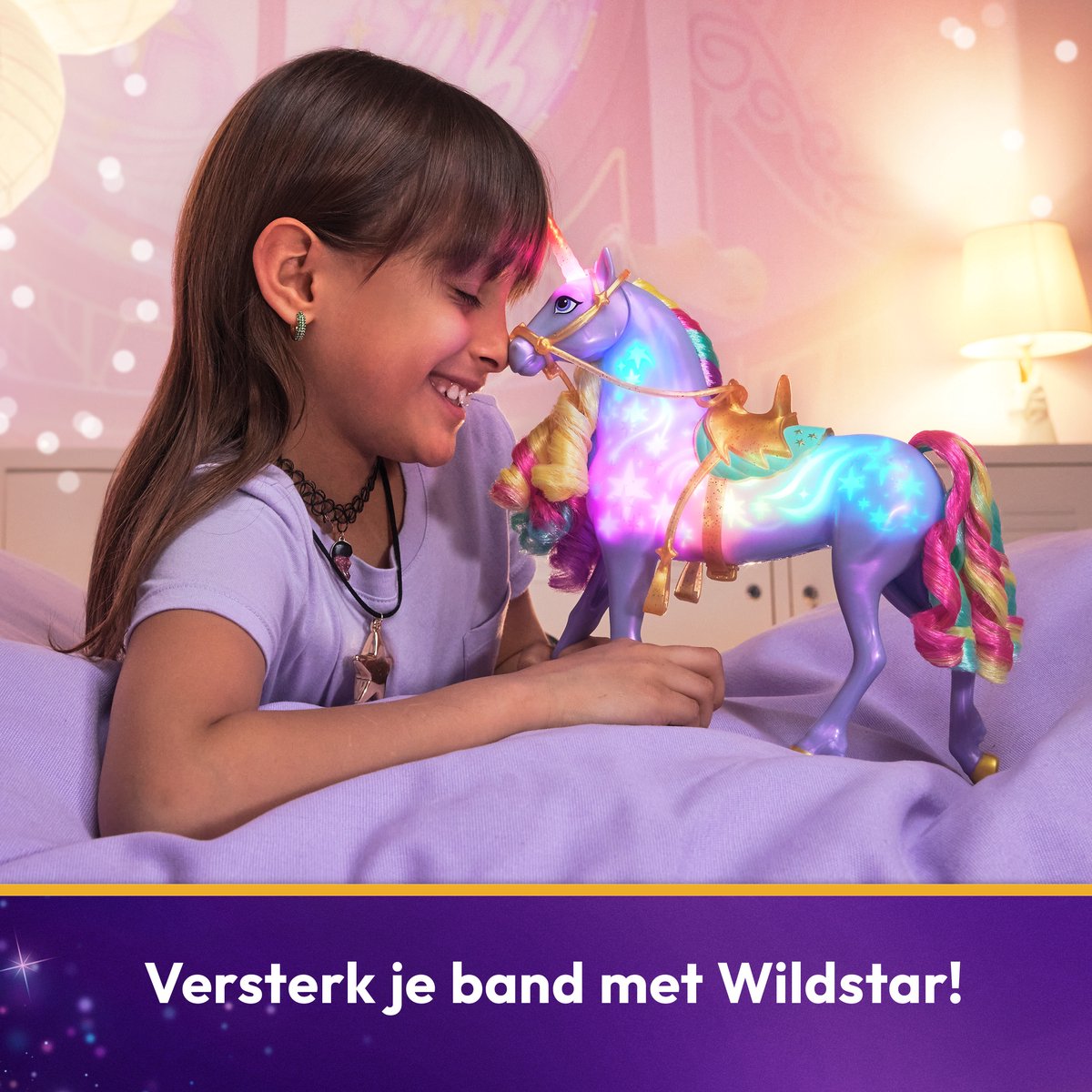 Unicorn Academy - Sophia & Regenboog Lichtmagie Wildstar - Modepop met Interactieve Eenhoorn met licht geluid en muziek — afbeelding 5