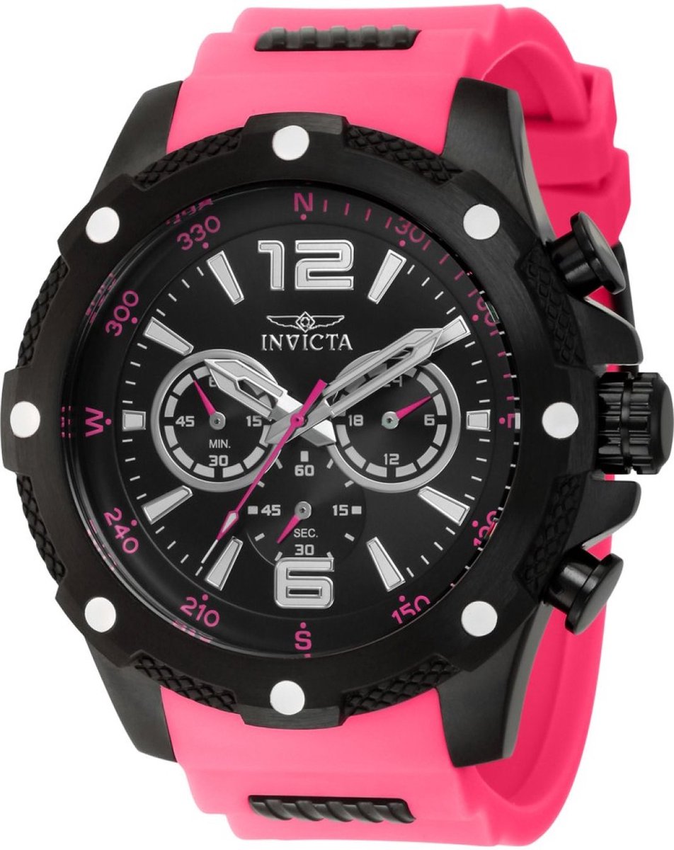 Invicta I-Force 43000 Heren Horloge - Waterdicht - Analoog - Quartz Uurwerk - Roestvrij Staal met zwarte Wijzerplaat - 50mm