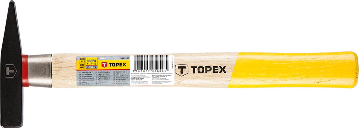 TOPEX 02A451 Bankhamer 100gr, Stalen Ring