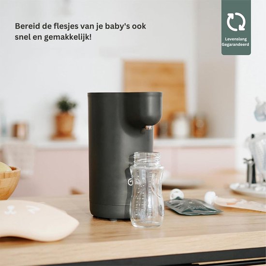 White-Label® Flesvoeding Apparaat - Baby Melk Machine - Fles Maker - Grijs met Blauw — afbeelding 4
