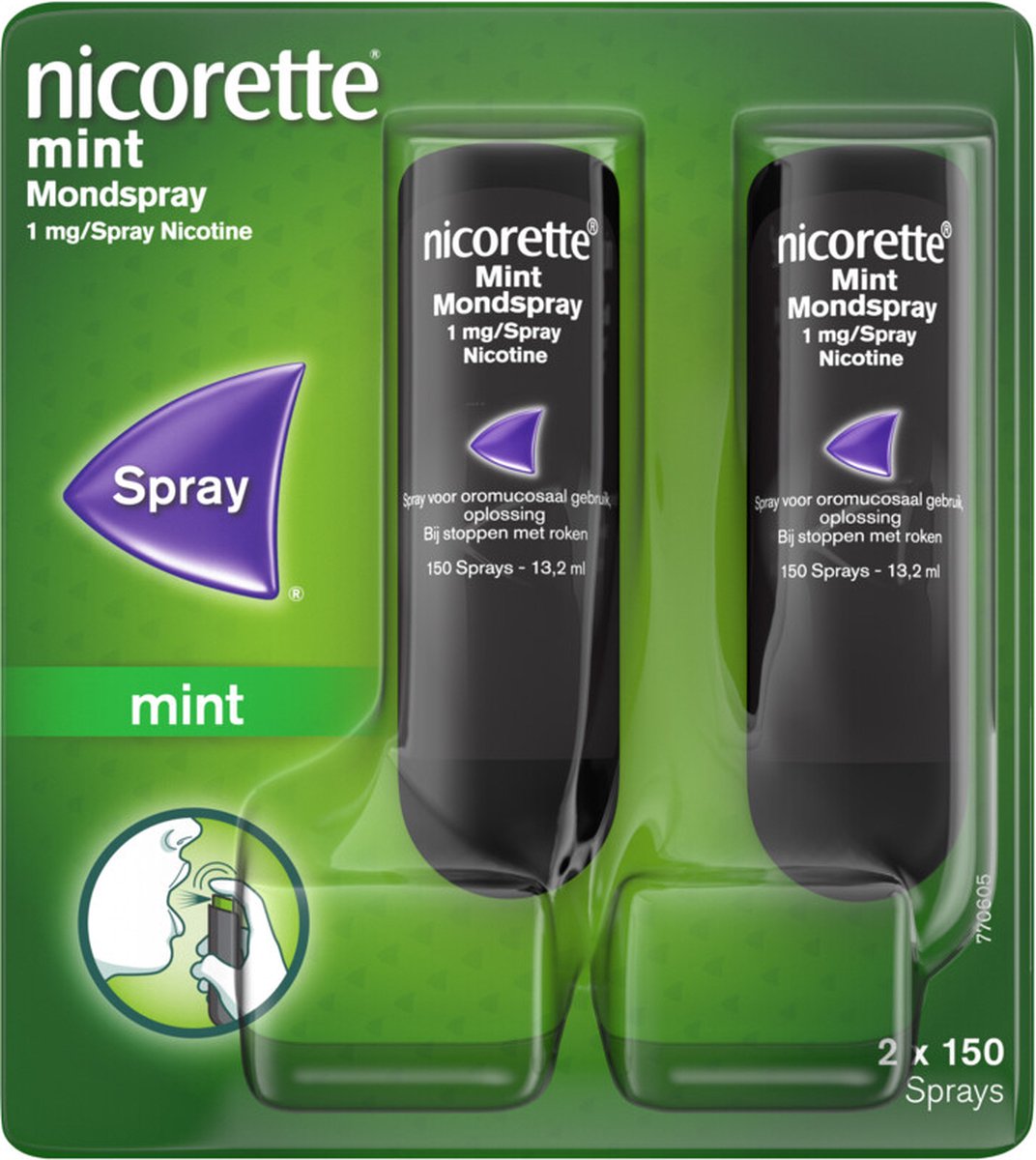Nicorette Mondspray Mint Duo 1mg - 4 x 150 Sprays