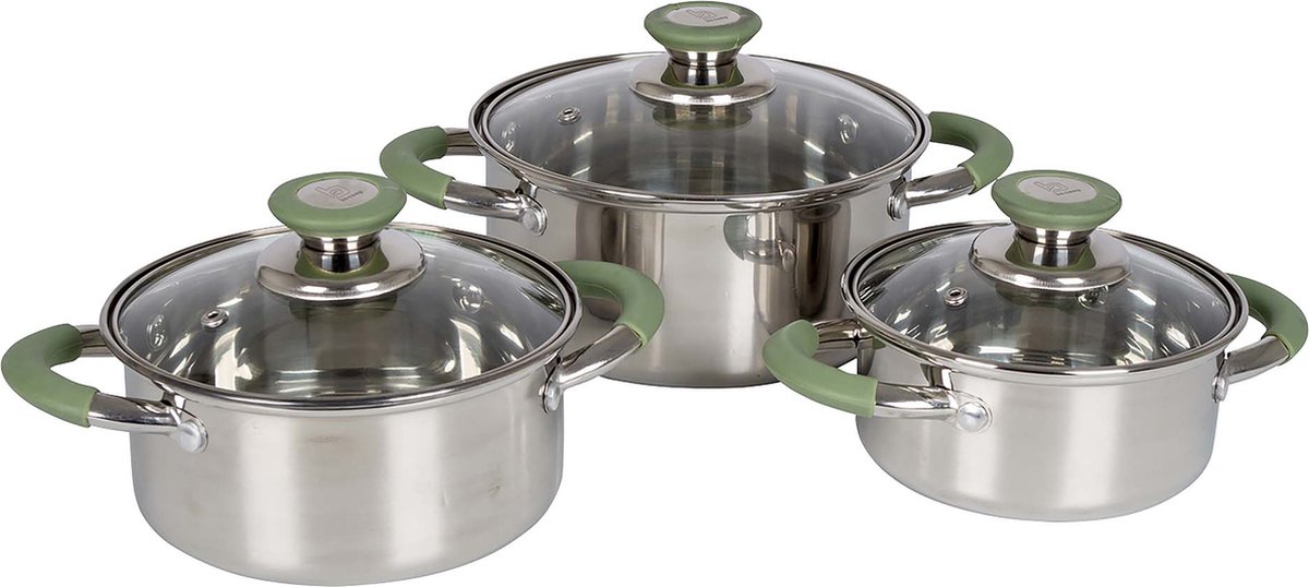Bo-Camp - pannenset - elan 1 plus - 3-delig - rvs