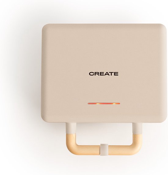 CREATE - Tosti-ijzer, grill en wafelijzer met verwisselbare platen -Zand - Dubbel - STONE STUDIO
