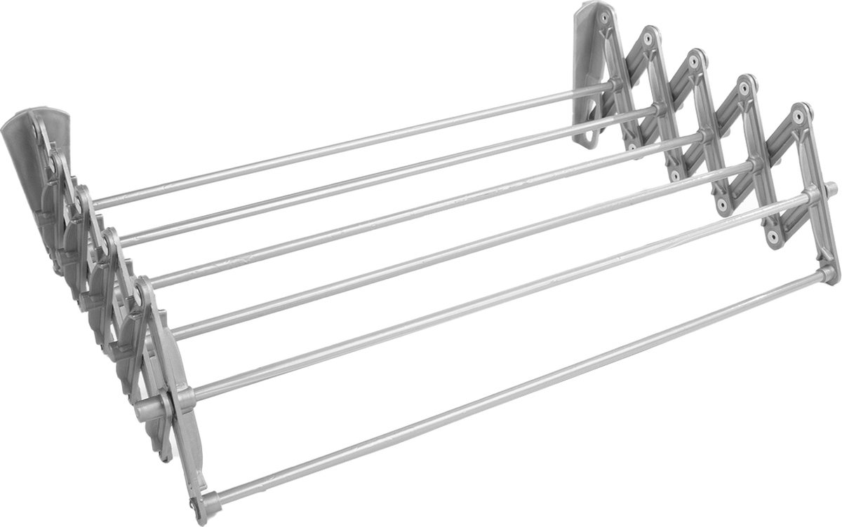Goedkoopste ABJ - Wasdroger - Droogrek - wandmodel - opvouwbaar - zilver, 80 cm