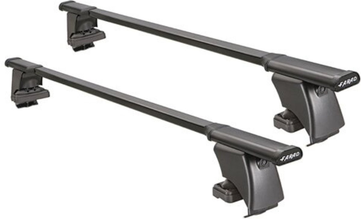 Dakdragers geschikt voor de Polestar 2 vanaf 2020 en later glad dak - Staal smal - 75kg laadvermogen - Merk Farad