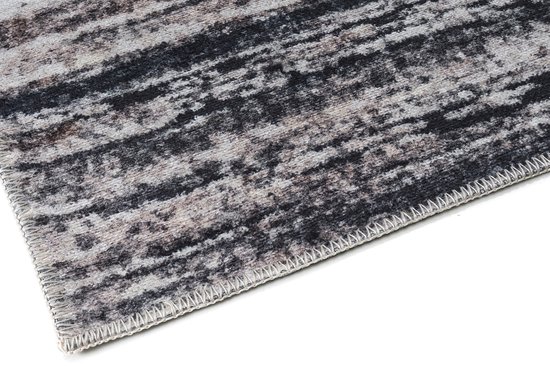 Tapis Tapiso Ritz Tapis Grijs Katoen Antidérapant Lignes de Salon Taille - 300x400