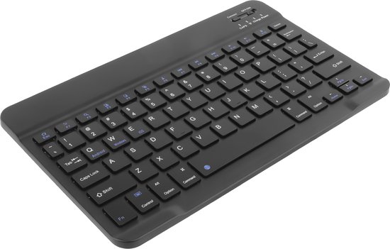 Zwart QWERTY Bluetooth toetsenbord.