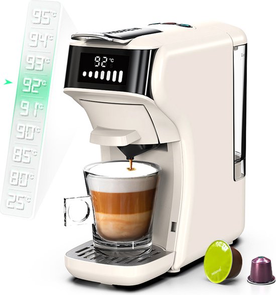 Machine à Café Portable Rechargeable HAMON - 3-en-1 Capsules/café Moulu - 7800mAh, 90ml, Espresso 20 Bars - 6