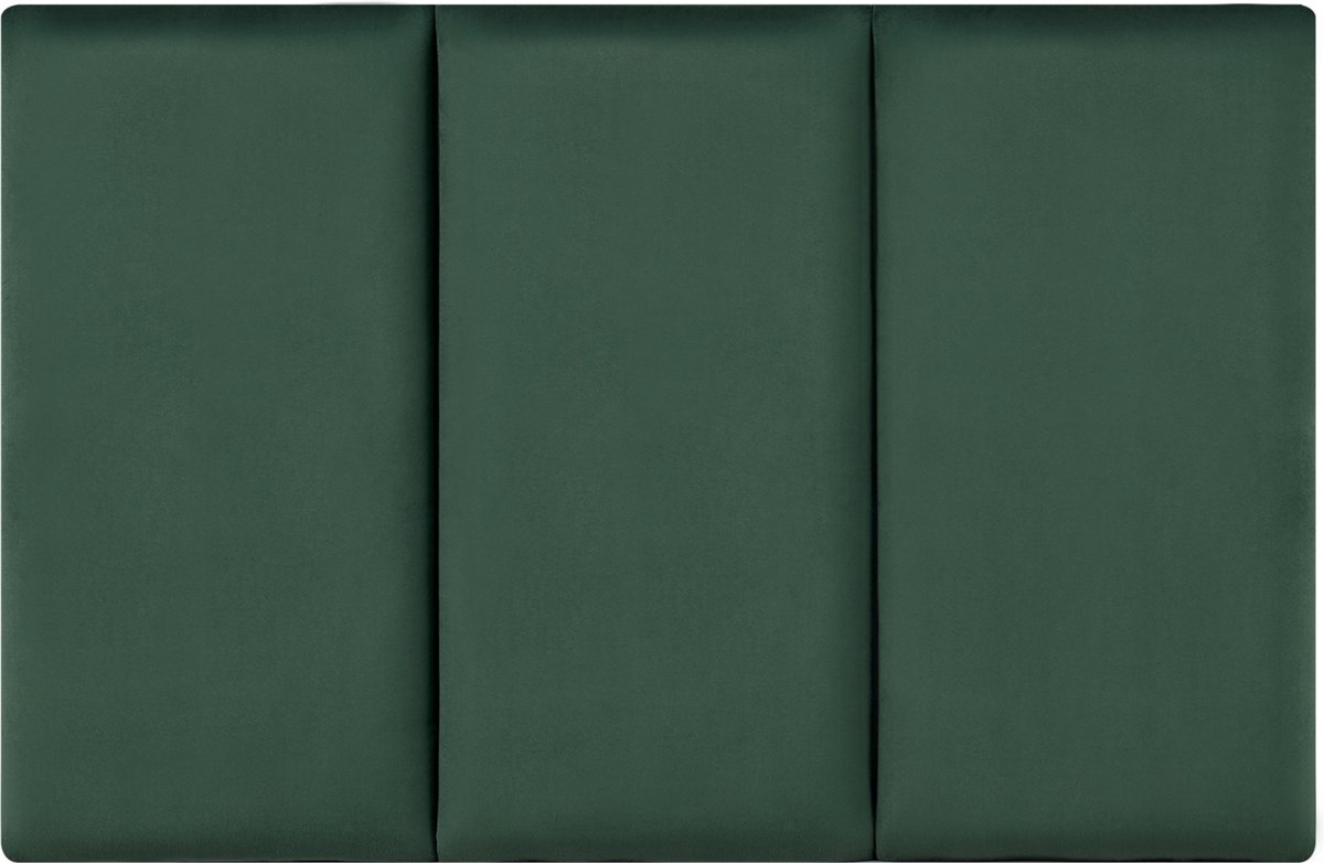 Gestoffeerde wandpanelen Carpino set van 3 fluweel 60x30 cm donkergroen [neu.haus]
