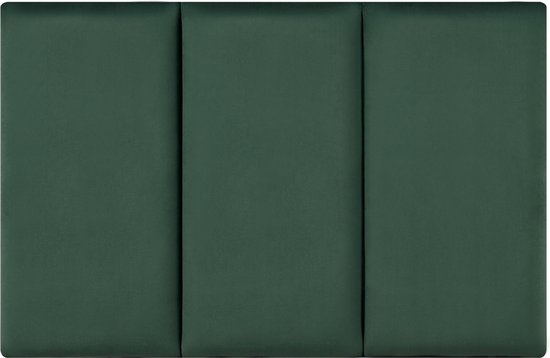 Panneaux muraux rembourrés Carpino set de 3 velours 60x30 cm vert foncé [neu.haus]