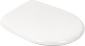 Siège de toilette Plieger Uni - Abattant de toilette universel - Duroplast - Wit - Avec couvercle - Fermeture en douceur - Dégagement Quick - Fixation en acier inoxydable