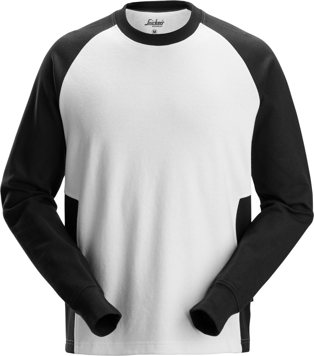Snickers 2840 Tweekleurig Sweatshirt - Zwart/Staal Grijs - M