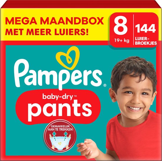 Foto: Pampers baby dry pants maat 8 mega maandbox 144 stuks 19 kg