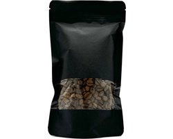 Stazakken 250ML Zwart 50stuks | 185 x 110 x 64 mm | Met Venster | Zwart Kraftpapier | Gripseal | Voedselveilig | Hersluitbaar | Luchtdicht