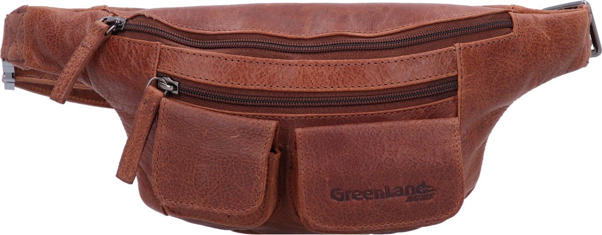 GreenLand Nature Leren Gordeltas Schoudertas Montana Waistbag Brown Bruine